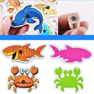 Bộ Đồ Chơi Câu Cá Gỗ Nam Châm 32 Con Cho Bé