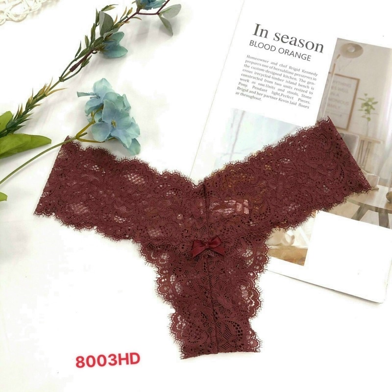 Quần lót ren chữ T gam màu pastel siêu yêu 8003