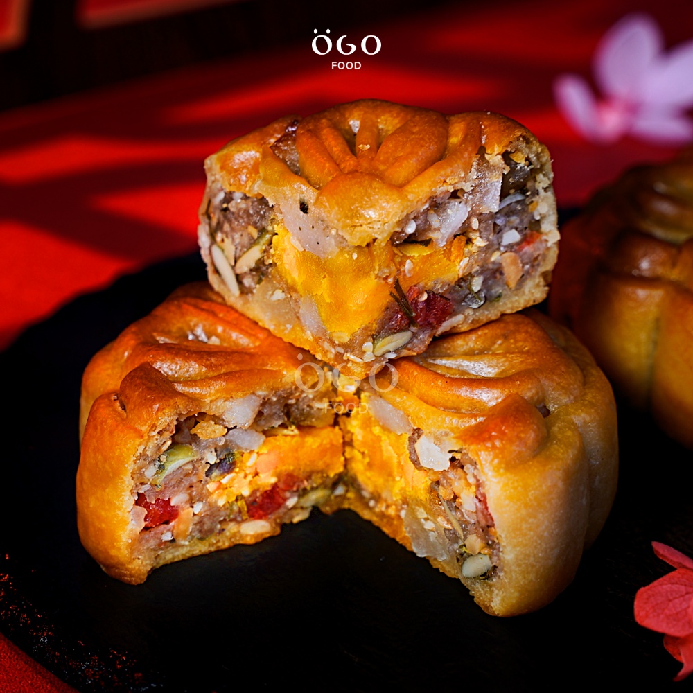 ( Có Sẵn) Bánh Nướng Trung Thu Thập Cẩm Xá Xíu - Gà Quay - OGO Food - 100g - 150g