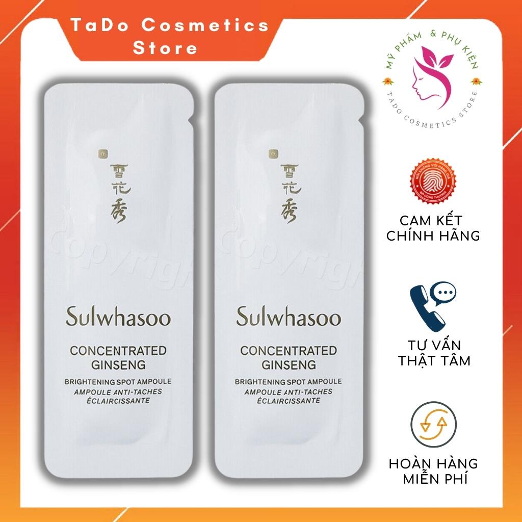 1 gói huyết thanh tinh chất siêu dưỡng trắng da mờ nám Sulwhasoo concentrated Gíneng brightening spot ampoule 1ml