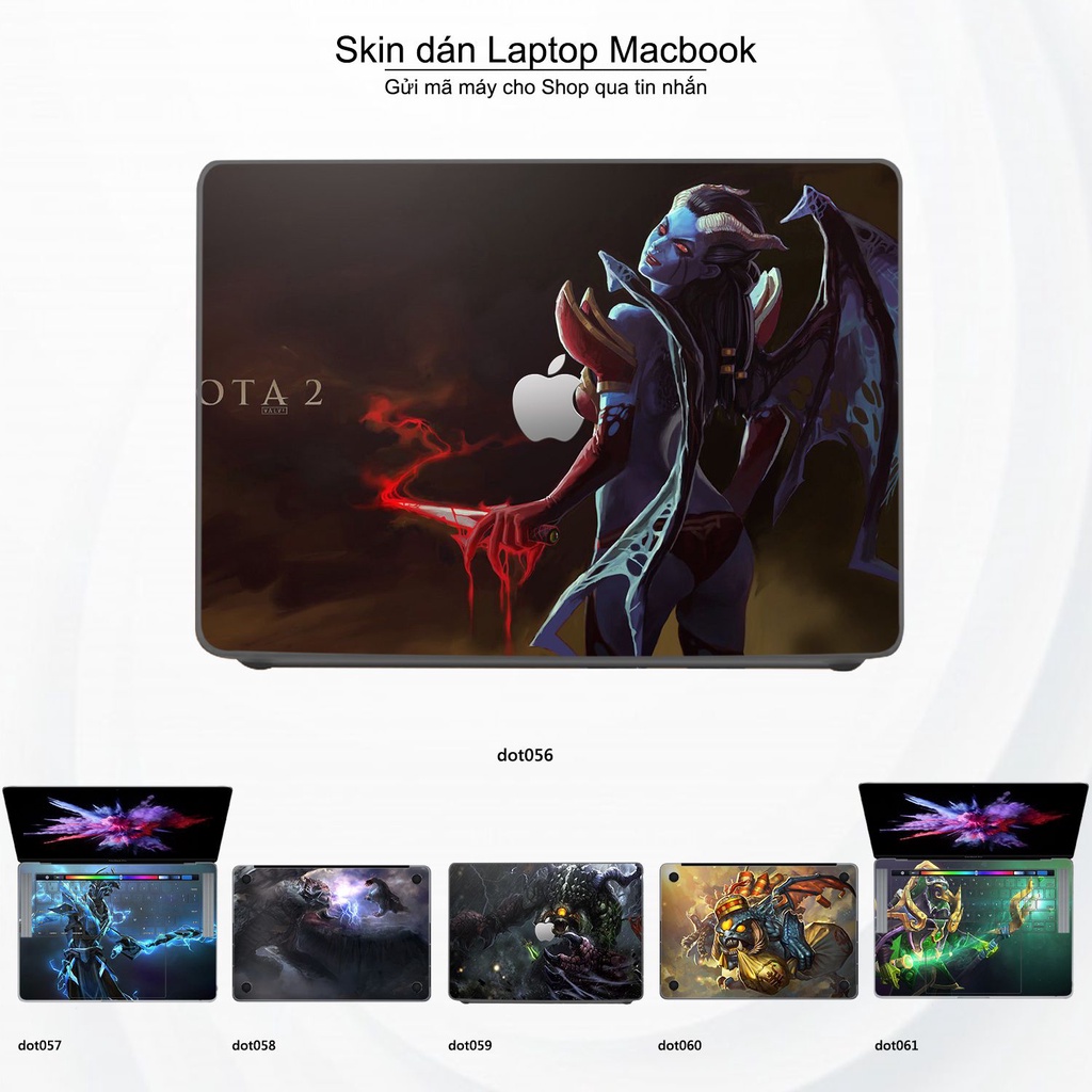 Skin dán Macbook mẫu Dota 2 (đã cắt sẵn, inbox mã máy cho shop)