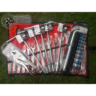 Bộ cờ lê 14 cây Yeti USA Standard + Bộ Tip T(5 cây) Top + Kềm bấm chết 10" Licota +Bộ Tuýp 9Pcs & Cần Cong TOP