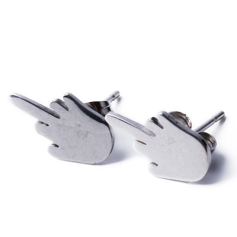 Hoa Tai Hình Ngón Tay Giữa Phong Cách Punk