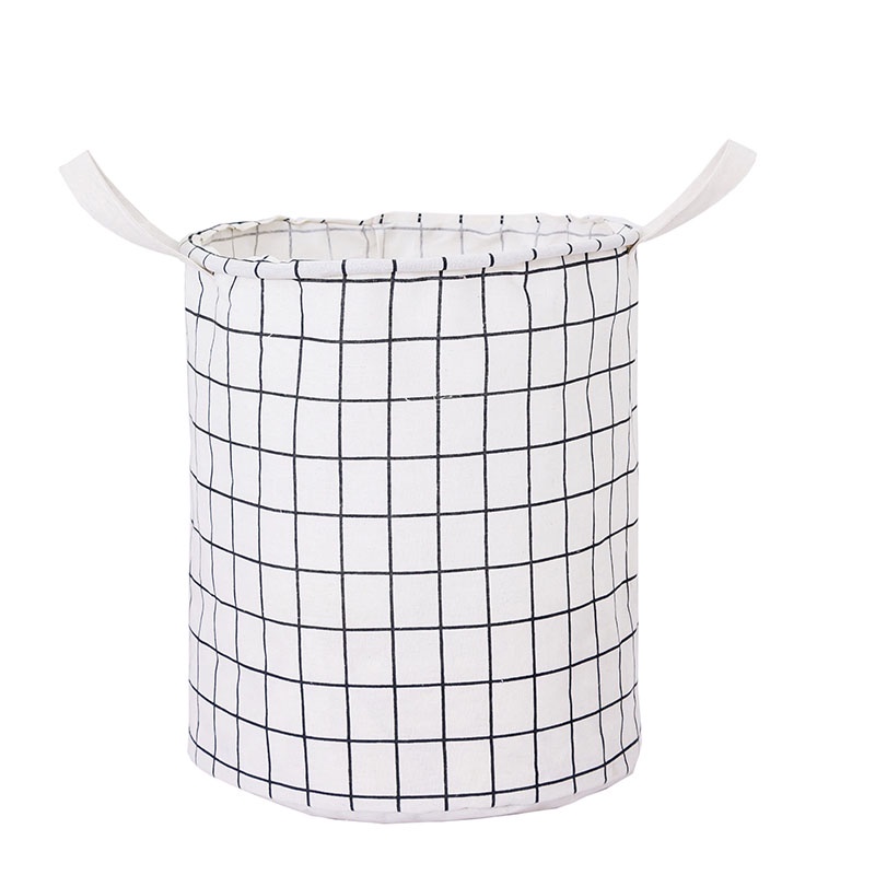 Giỏ đựng đồ dơ bằng vải lanh cotton chống nước có thể gấp gọn tiện dụng