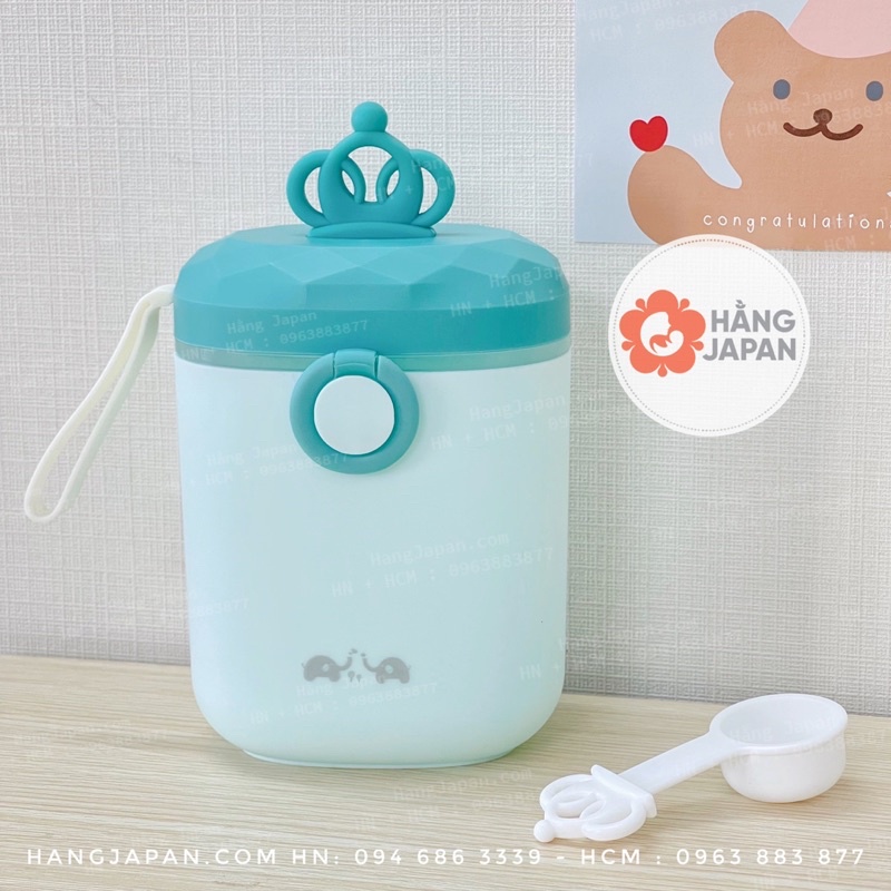 Hộp đựng sữa bột hình vương miện cao cấp hãng Baby Crown 230g và 430g