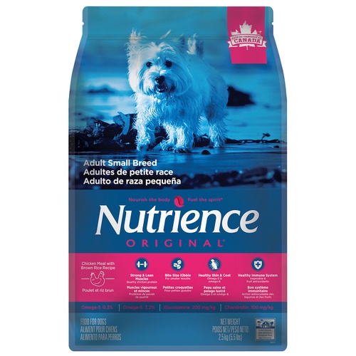 Thức ăn hạt cao cấp dành cho chó trưởng thành giống nhỏ Nutrience Original 2.5kg