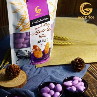 Socola Hạnh Nhân vị Nho ECOPRICE - Hạnh Nhân Socola Nho - Almond Chocolate Grape flavor - Túi - 100G