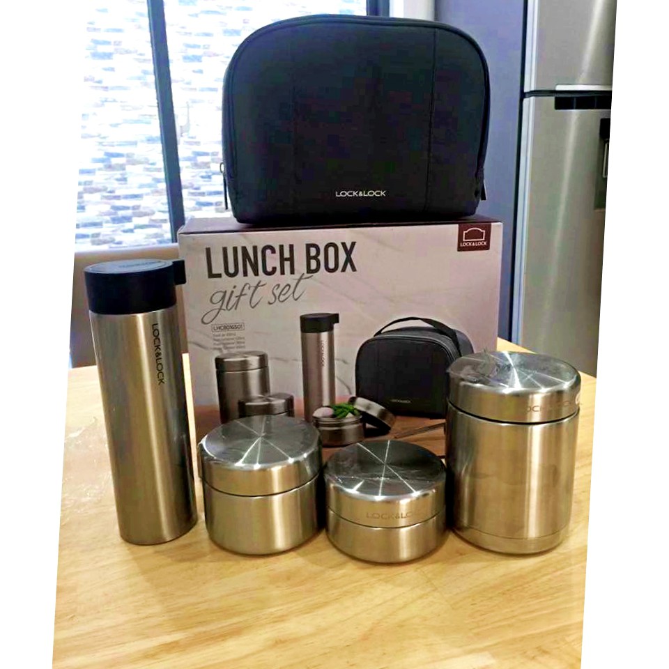 Bộ Hợp Cơm Giữ Nhiệt 5 Chi Tiết Lock&Lock LHC8016S01 | BigBuy360 - bigbuy360.vn