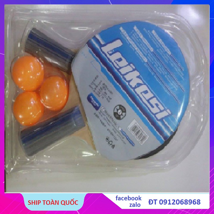 Bộ Vợt Bóng Bàn LX-2162A, Tặng 3 Bóng Theo Vợt