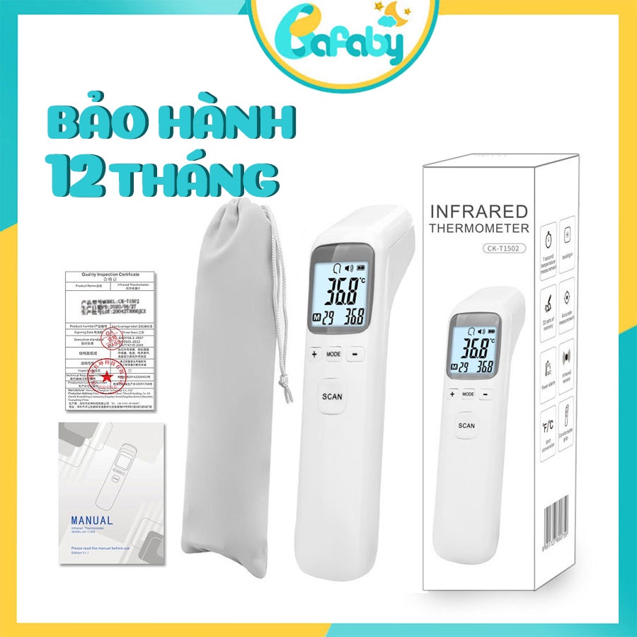Máy Đo Nhiệt Độ Nhiệt Kế Hồng Ngoại Điện Tử Đa Năng Cho Bé Đo Nhanh Chính Xác - CK-T1502