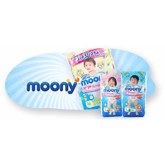 Bỉm Moony Xanh Nội Địa Nhật [FREESHIP] Moony Xanh Cộng Miếng Dán/Quần Đủ Size NB96/S90/M68/M64/L58/L50/XL44