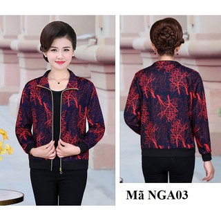 Áo khoác nhẹ, áo khoác trung niên 1 lớp mỏng quà tặng cho mẹ yêu