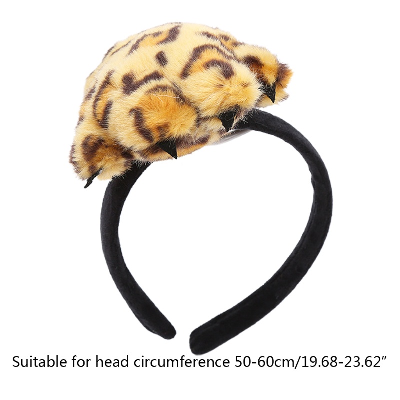 Flgo Băng Đô Mềm Mại Họa Tiết Da Báo Dùng Hóa Trang Sáng Tạo