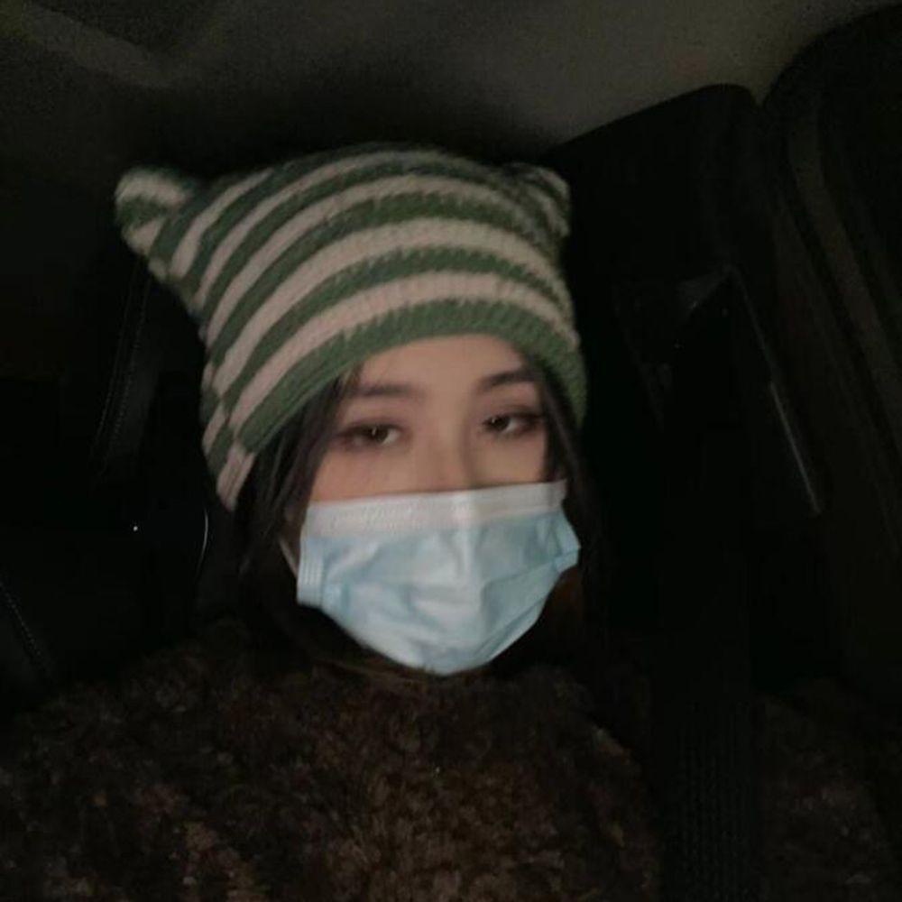 Mũ beanie Trùm Đầu Họa Tiết Tai Mèo Dễ Thương Phong Cách Nhật Bản