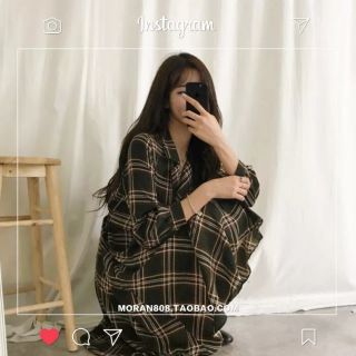 Váy sơmi kẻ moran🍀