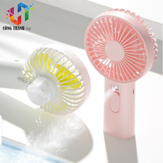 [Hàng Chính Hãng] Quạt mini cầm tay phun sương tạo ẩm 2 in 1 Jisulife F9
