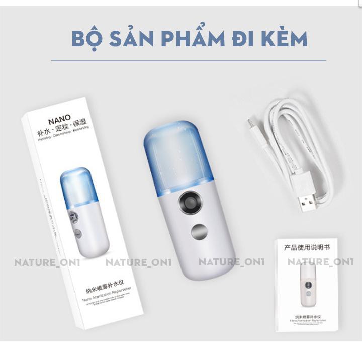 Máy xông mặt ⚡️𝐅𝐑𝐄𝐄 𝐒𝐇𝐈𝐏⚡️ máy xịt khoáng - xịt khoáng Nano mini cầm tay Kiểu dáng gọn nhẹ, tinh tế và hiện đại