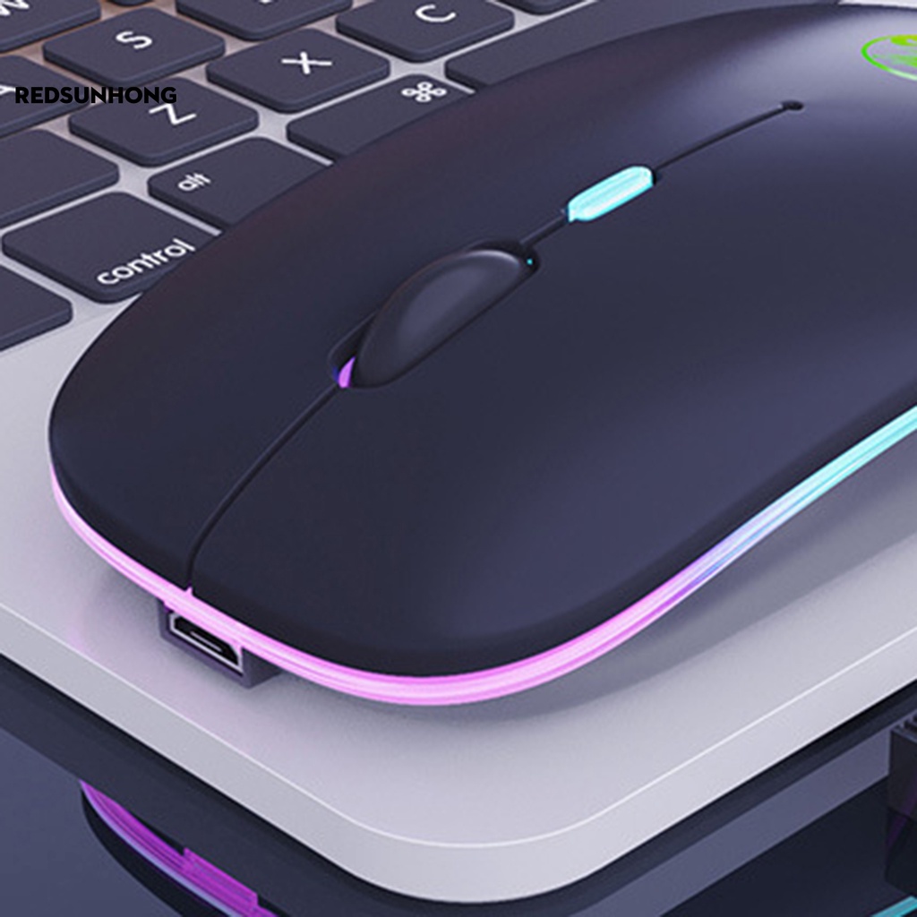 Chuột không dây Có Đèn Led Nhiều Màu Sắc Kết Nối Bluetooth Cho Pc Laptop