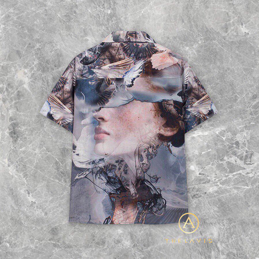 Sơ mi nam cộc tay hoạ tiết mặt người (FreeShip XTRA) chất lụa mềm mịn,sang trọng ,lịch lãm | BigBuy360 - bigbuy360.vn