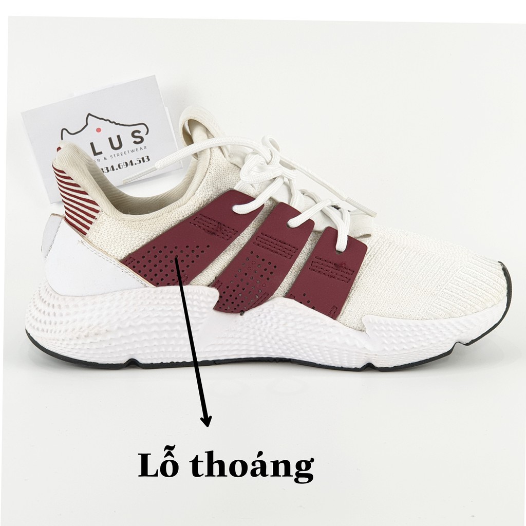 Giày thể thao sneaker 𝐀𝐃𝐈𝐃𝐀𝐒 prophere - thân giày vải đế cao su đúc - cổ thấp đế cao 5cm - màu sắc trắng đỏ
