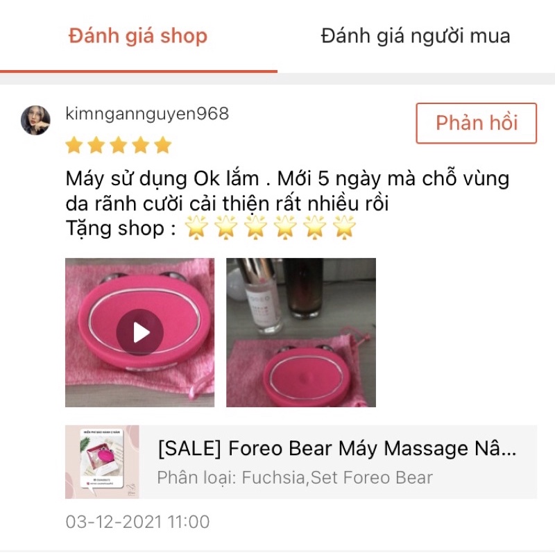 Foreo Bear Máy Massage Nâng Cơ CÓ SẴN - BH 2 năm