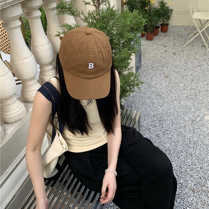 Mũ lưỡi trai MG STUDIO thêu chữ B tùy chọn màu sắc