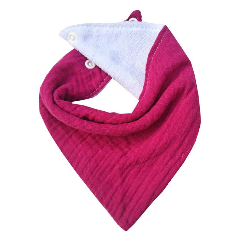 Yếm Ăn Tam Giác Vải Cotton Mềm Thấm Hút Tốt 17 Màu Lựa Chọn Dành Cho Em Bé