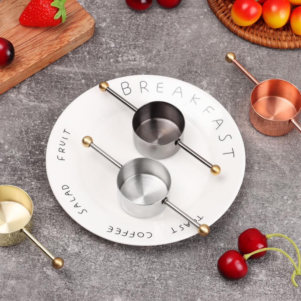 HECCEH Cốc Đong Bằng Thép Không Gỉ Hai Đầu Tiện Dụng Cho Nhà Bếp