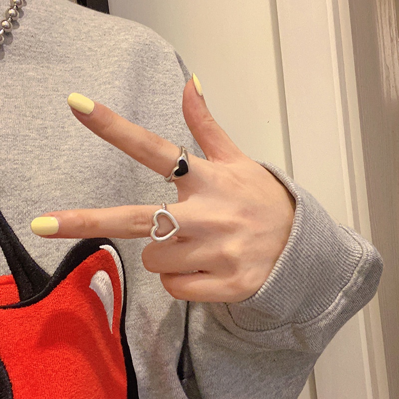 Bộ nhẫn IF ME họa tiết trái tim thời trang dành cho nữ