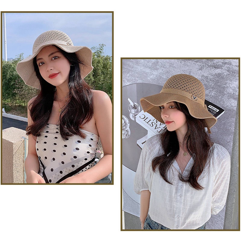 Nón Cối Rộng Vành Thời Trang Đi Biển Cho Nữ