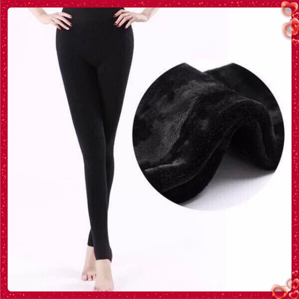 Quần nối gót nỉ lông mềm mịn, siêu ấm