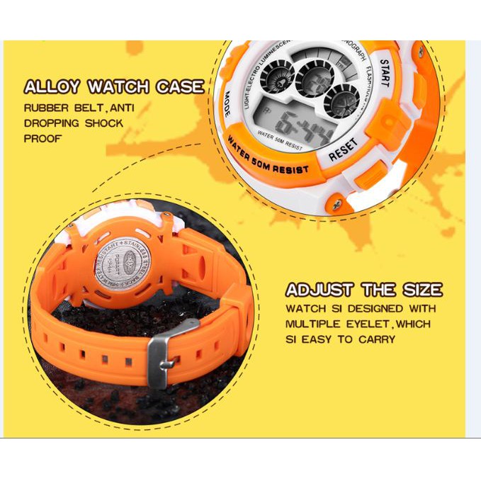 Đồng hồ trẻ em PASNEW P-3 có đèn sáng ban đêm chống nước 50m dây cao su | BigBuy360 - bigbuy360.vn