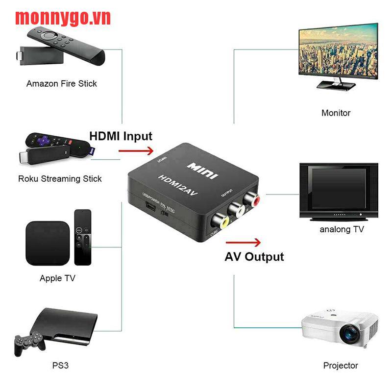 Cáp Chuyển Đổi Hdmi Sang Rca Av Cvbs 3rca 1080p | BigBuy360 - bigbuy360.vn