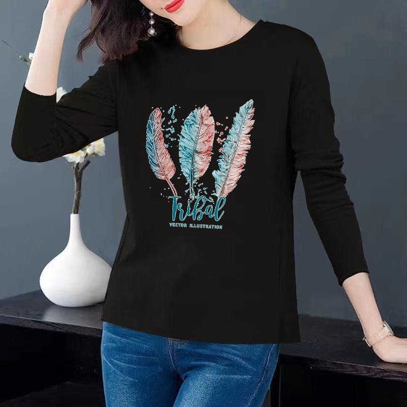Áo phông nữ dài tay body họa tiết thu đông 2020 | BigBuy360 - bigbuy360.vn