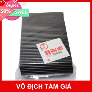 Ống hút đen phi 8 / phi 12 không bọc màng gói 500g