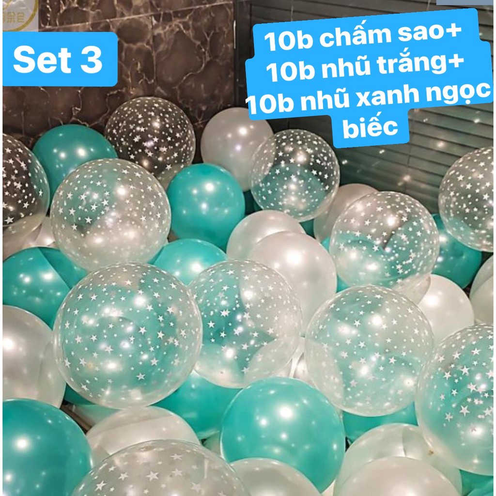 Bóng mix màu trang trí sinh nhật .( set 30 bóng ) .