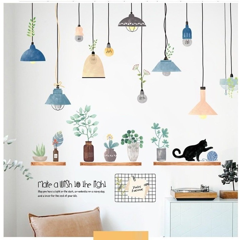 🐶🐶Tranh decal dán tường chùm đèn mới cho bé - Decal dán tường🐶🐶