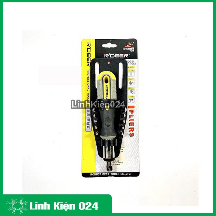 Bộ Tua Vít Đa Năng R'DEER RT-1612 Kèm 10 Đầu Vặn Vít