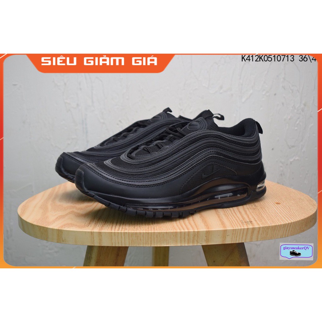 (FREESHIP+HỘP) Giày thể thao sneaker  AIR MAX 97 full đen siêu đẹp cho cả nam và nữ siêu đẹp