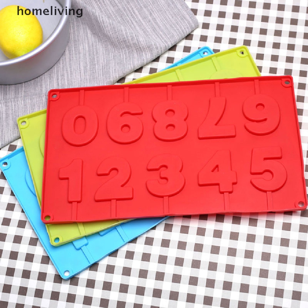 Khuôn Silicone Làm Bánh Kẹo Hình Số 0-9 3D Độc Đáo