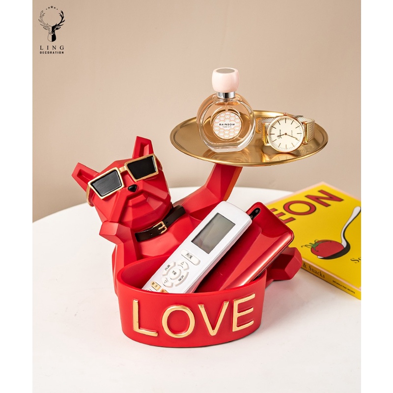 Trang trí con chó để đồ