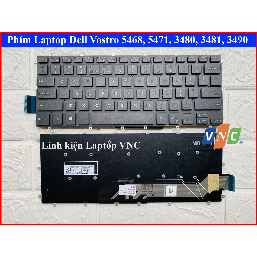 💥 Bàn Phím Laptop Dell Votro 5468 , 5471 Inspiron 7466 , 7460 , 7467 , 7560 , 3379 , Latitude 3490 , 3390 Zin NEW 100%