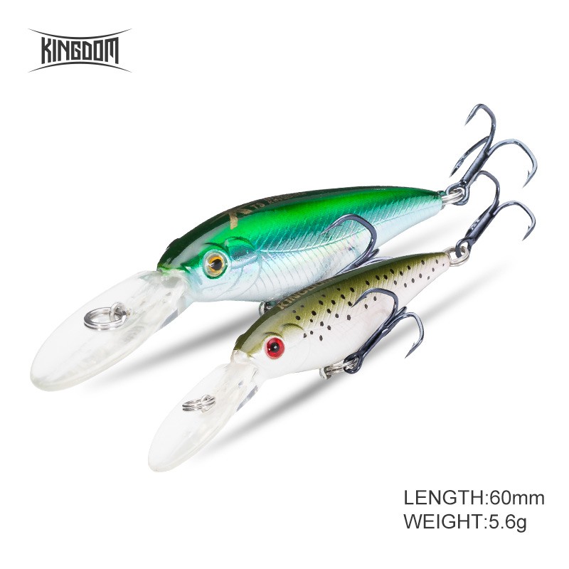 Mồi Câu Cá Giả Minnow Kingdom Cứng Dạng Nổi Lơ Lửng 60mm 5.6g
