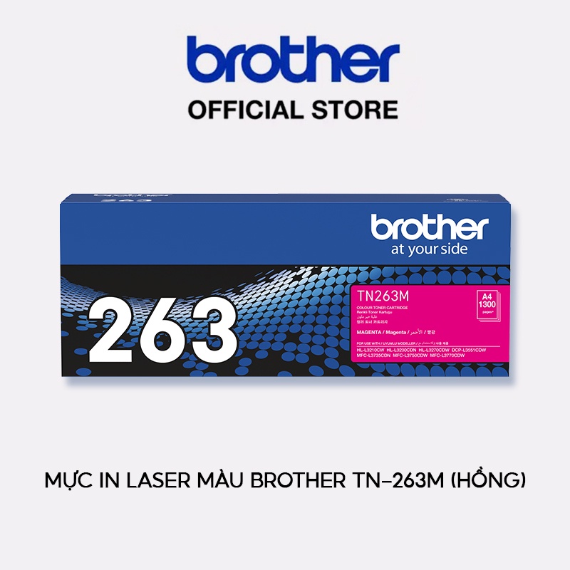 Mực in laser màu Brother TN-263M (hồng) cho máy in HL-L3230CDN/ DCP-L3551CDW