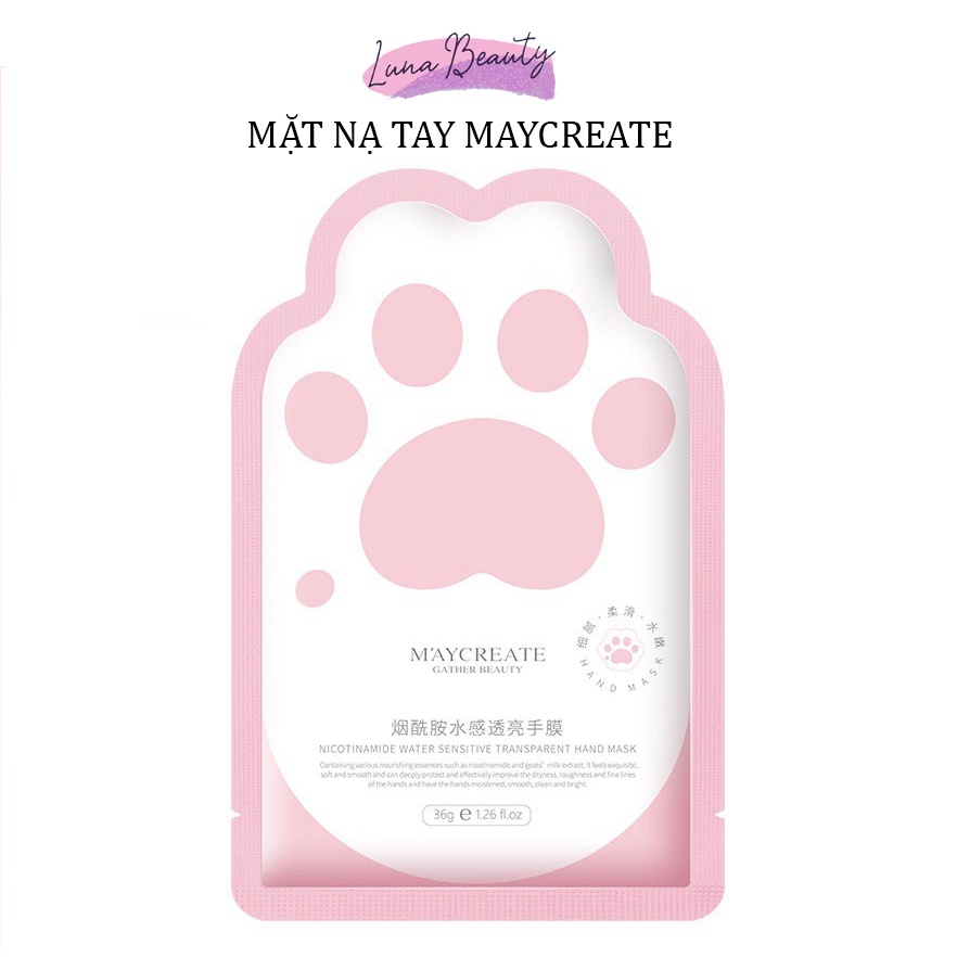 Mặt nạ tay, Mask dưỡng da tay Mèo Maycreate dưỡng ẩm, làm trắng da, bổ sung collagen cải thiện nếp nhăn, tẩy tế bào chết