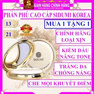 Phấn phủ kiềm dầu Sidumi hàn quốc dạng nén chống nắng tốt cho da dầu mụn khô nhạy cảm hỗn hợp thiên dầu nâng tone da