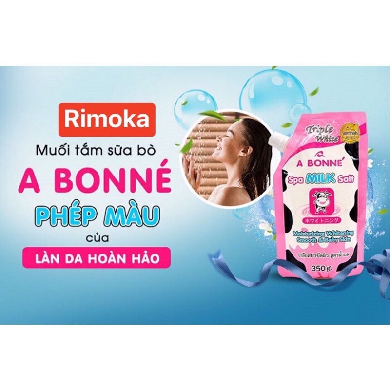 Muối tắm sữa bò A Bonne Spa Milk Salt 350g tẩy tế bào chết giúp da trắng sáng xuất xứ Thái Lan | BigBuy360 - bigbuy360.vn