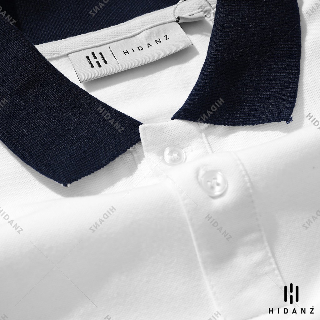 Áo Polo nam cổ bẻ HIDANZ vải cotton thoáng mát,không nhăn,sang trọng-lịch lãm Xanh Đen Mix Trắng form Slim Fit - PL.XT02 | BigBuy360 - bigbuy360.vn