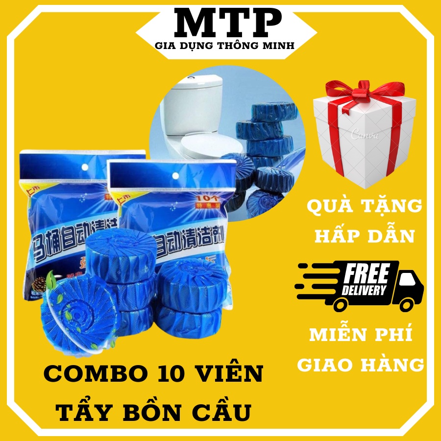 Combo 10 viên tẩy bồn cầu khử mùi hiệu quả, Viên tẩy toilet