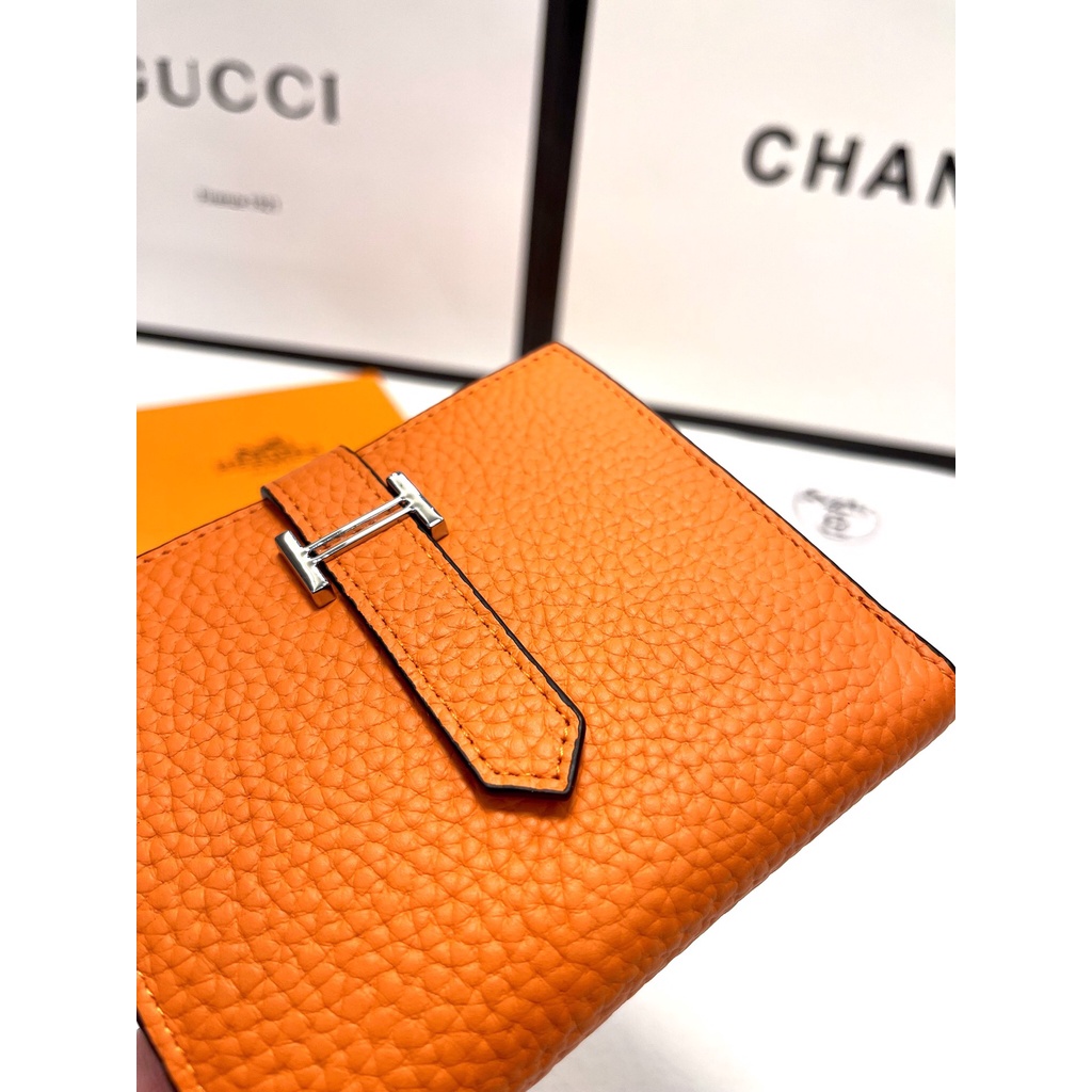 Ví gập nữ da thật thời trang cao cấp Hermes HM phong cách thời thượng